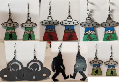 Unique Aliens & Sasquatch Earrings